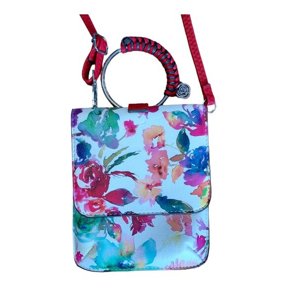Carlos Santana Rose Slim Flap Mini Crossbody Clutch Bangle Bag purse - Picture 1 of 6